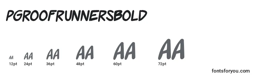 PgRoofRunnersBold Font Sizes