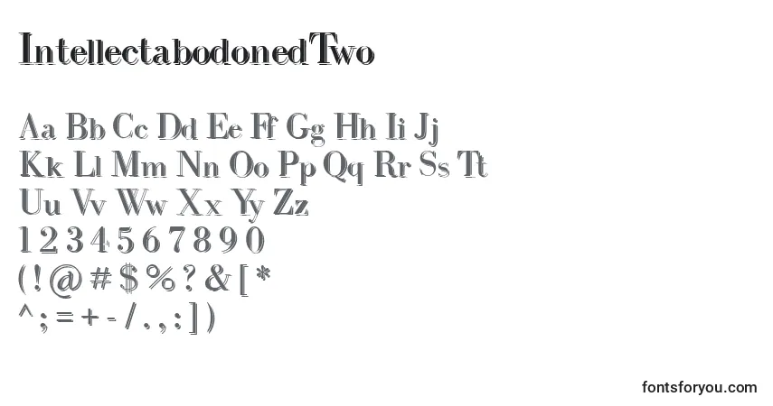 Шрифт IntellectabodonedTwo – алфавит, цифры, специальные символы