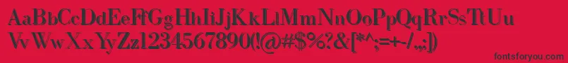 IntellectabodonedTwo Font – Black Fonts on Red Background