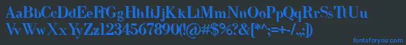 IntellectabodonedTwo Font – Blue Fonts on Black Background