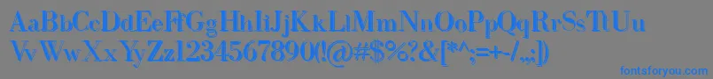 IntellectabodonedTwo Font – Blue Fonts on Gray Background