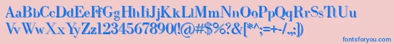 IntellectabodonedTwo Font – Blue Fonts on Pink Background