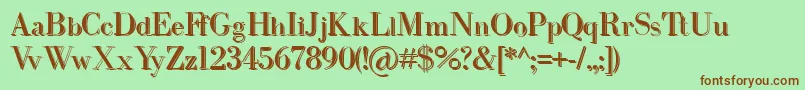 IntellectabodonedTwo Font – Brown Fonts on Green Background
