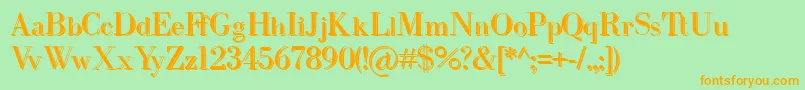 IntellectabodonedTwo Font – Orange Fonts on Green Background