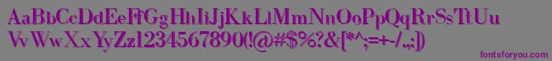 IntellectabodonedTwo Font – Purple Fonts on Gray Background