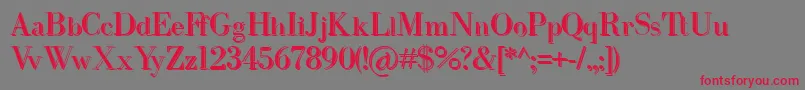 IntellectabodonedTwo Font – Red Fonts on Gray Background