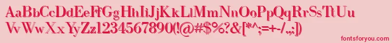 IntellectabodonedTwo-Schriftart – Rote Schriften auf rosa Hintergrund