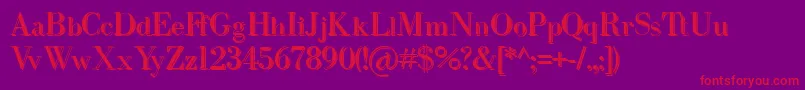 IntellectabodonedTwo-Schriftart – Rote Schriften auf violettem Hintergrund