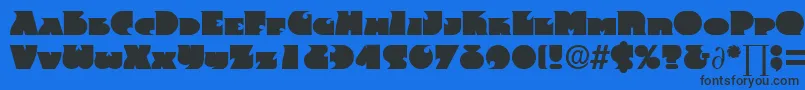 FrenzyDb Font – Black Fonts on Blue Background