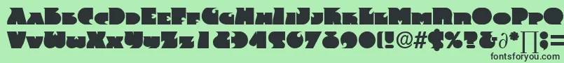 FrenzyDb Font – Black Fonts on Green Background