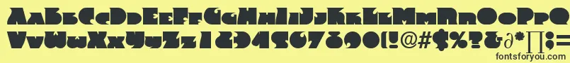 FrenzyDb Font – Black Fonts on Yellow Background