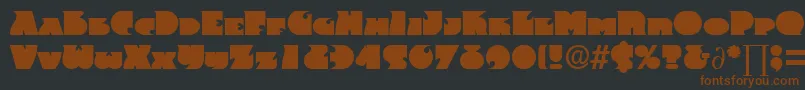 Шрифт FrenzyDb – коричневые шрифты на чёрном фоне