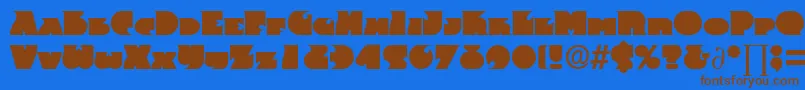 FrenzyDb Font – Brown Fonts on Blue Background