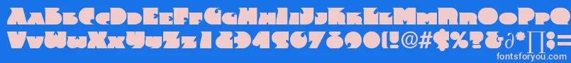 FrenzyDb Font – Pink Fonts on Blue Background