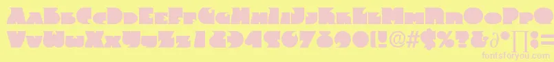 FrenzyDb Font – Pink Fonts on Yellow Background