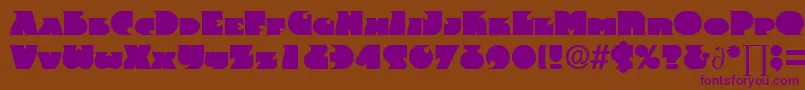 FrenzyDb Font – Purple Fonts on Brown Background