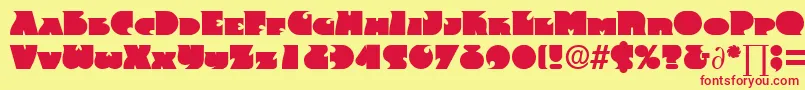 fuente FrenzyDb – Fuentes Rojas Sobre Fondo Amarillo