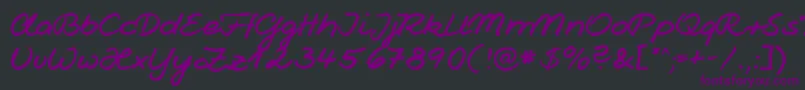 Jesco1Handwriting Font – Purple Fonts on Black Background