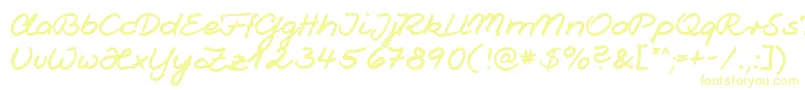 Шрифт Jesco1Handwriting – жёлтые шрифты