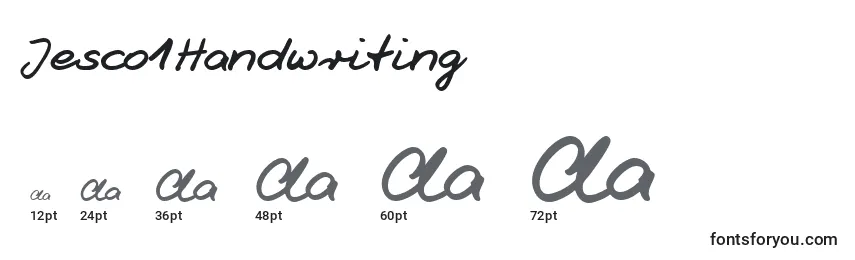 Jesco1Handwriting Font Sizes