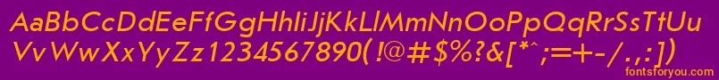 Jrs56 Font – Orange Fonts on Purple Background