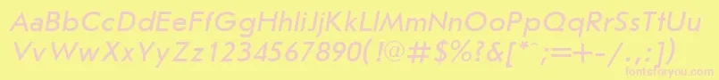 Jrs56 Font – Pink Fonts on Yellow Background