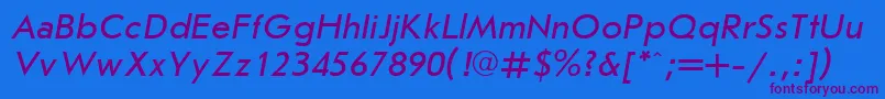 Jrs56 Font – Purple Fonts on Blue Background