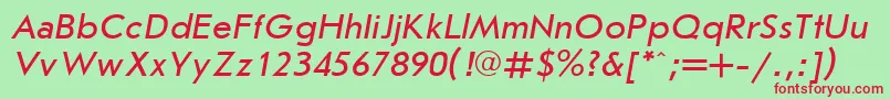 Jrs56 Font – Red Fonts on Green Background