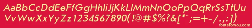 Jrs56 Font – Yellow Fonts on Red Background