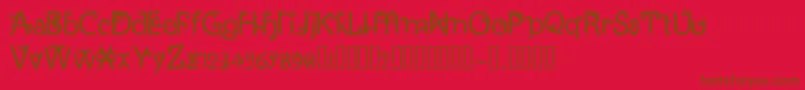 Ukiran-fontti – ruskeat fontit punaisella taustalla
