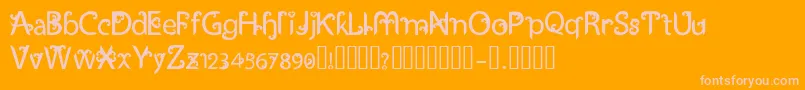 Ukiran Font – Pink Fonts on Orange Background