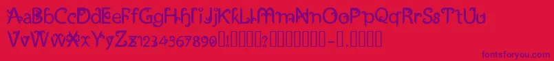 Ukiran Font – Purple Fonts on Red Background