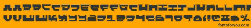 Fonte Lovev2p – fontes pretas em um fundo laranja