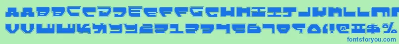 Lovev2p Font – Blue Fonts on Green Background