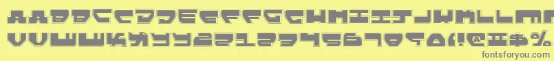 Czcionka Lovev2p – szare czcionki na żółtym tle