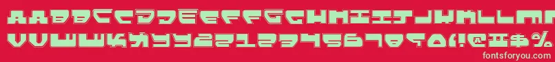 Lovev2p Font – Green Fonts on Red Background