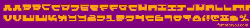 Fonte Lovev2p – fontes laranjas em um fundo violeta