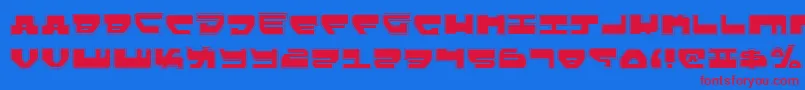 Lovev2p Font – Red Fonts on Blue Background