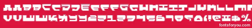 Lovev2p-Schriftart – Weiße Schriften auf rotem Hintergrund