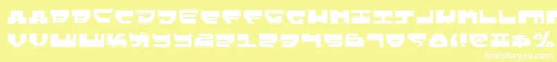 フォントLovev2p – 黄色い背景に白い文字