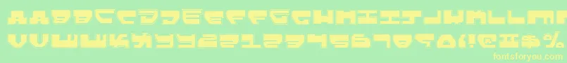 Lovev2p Font – Yellow Fonts on Green Background