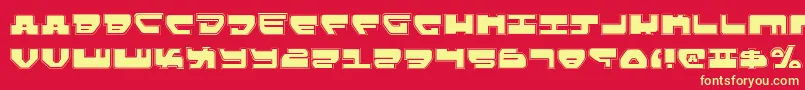 Lovev2p Font – Yellow Fonts on Red Background