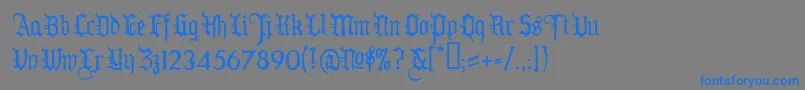 Ww2bah Font – Blue Fonts on Gray Background