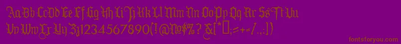 Ww2bah Font – Brown Fonts on Purple Background