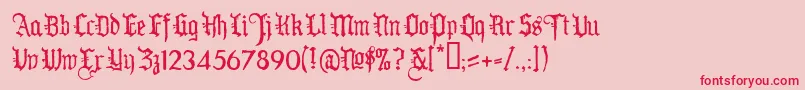 Ww2bah Font – Red Fonts on Pink Background