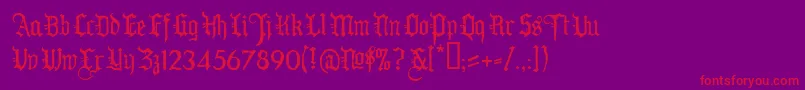 Ww2bah Font – Red Fonts on Purple Background