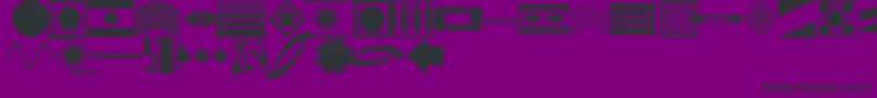 TrinketsJl-Schriftart – Schwarze Schriften auf violettem Hintergrund