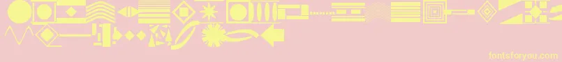 TrinketsJl Font – Yellow Fonts on Pink Background