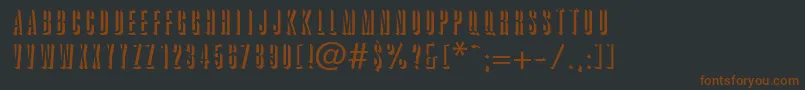 Griffonshadow-fontti – ruskeat fontit mustalla taustalla