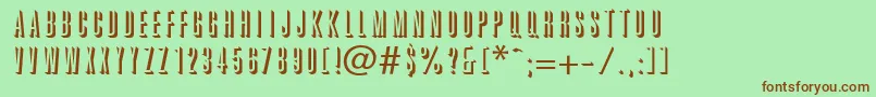 Griffonshadow Font – Brown Fonts on Green Background